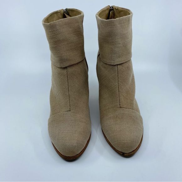 Rag & Bone Newbury Classic Canvas Boots Color Beige SZ 8 - Picture 2 of 13